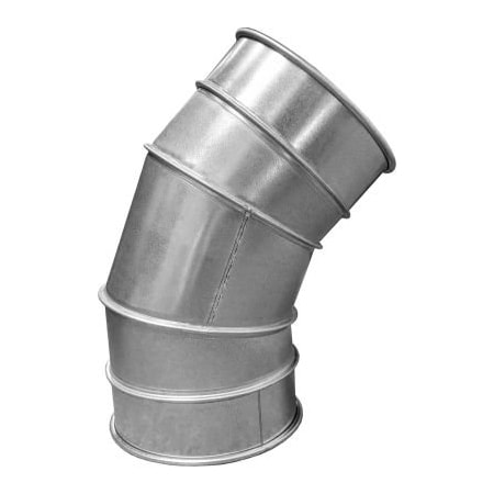 Us Duct US Duct Clamp Together 45 Degree Elbow 1.5 CLR, 16" Diameter, Galvanized, 18 Gauge REGS1645.G18